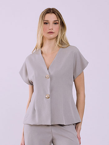 Γιλέκο με ανάγλυφα κουμπιά SQ7880.5070+2