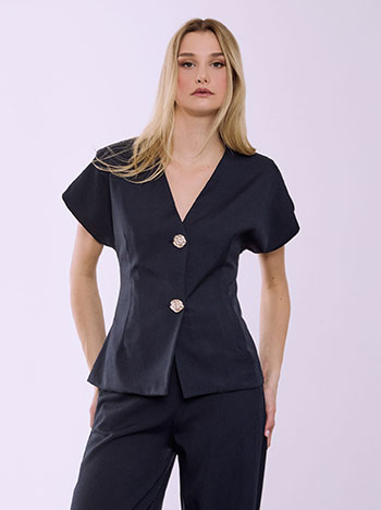 Γιλέκο με ανάγλυφα κουμπιά SQ7880.5070+4