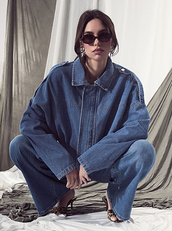 Μπουφάν τζιν oversized SQ7880.6771+1