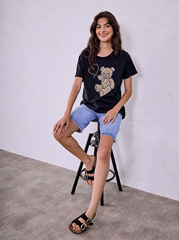  T-shirt με λεοπάρ αρκουδάκι SQ7911.4895+2 - 4