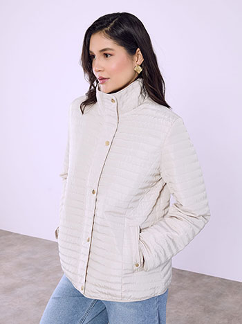 Μπουφάν καπιτονέ μονόχρωμο SQ7911.6689+2