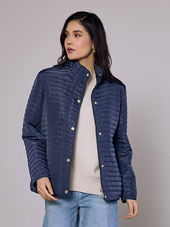 Μπουφάν καπιτονέ μονόχρωμο SQ7911.6689+4