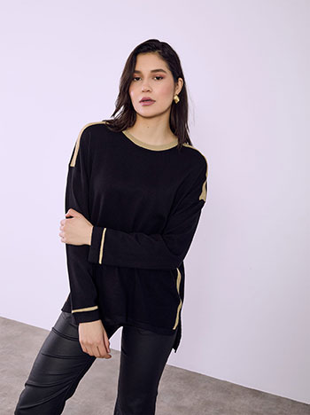 Πουλόβερ με μεταλλιζέ λεπτομέρειες SQ7932.4609+1