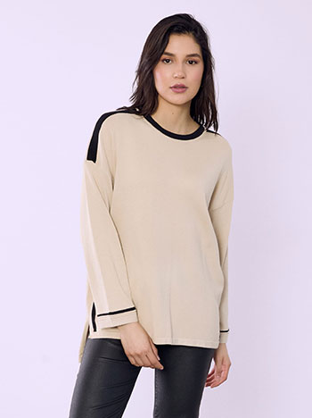 Πουλόβερ με μεταλλιζέ λεπτομέρειες SQ7932.4609+4