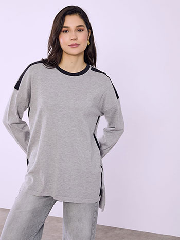 Πουλόβερ με μεταλλιζέ λεπτομέρειες SQ7932.4609+2