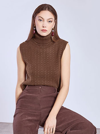 Ζιβάγκο με ανάγλυφη πλέξη SQ7932.4947+3