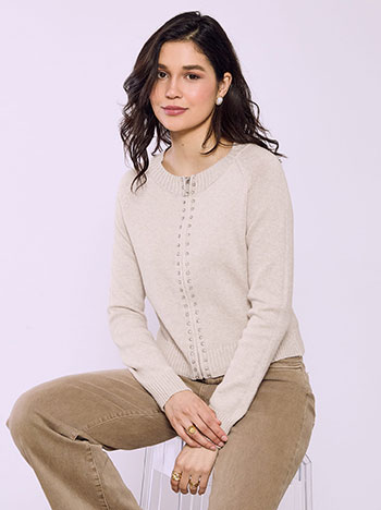 Ζακέτα με πέτρες strass SQ7932.5923+5