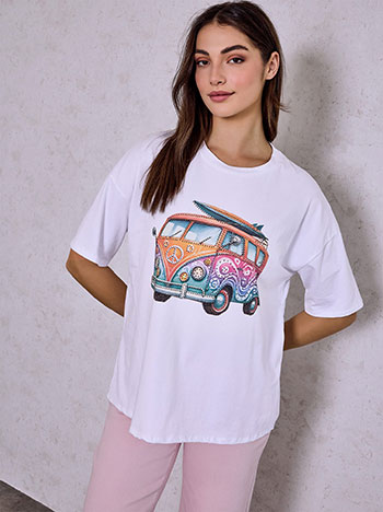 T-shirt στάμπα βαν SQ7942.4827+1
