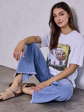 T-shirt με strass SQ7942.4828+1