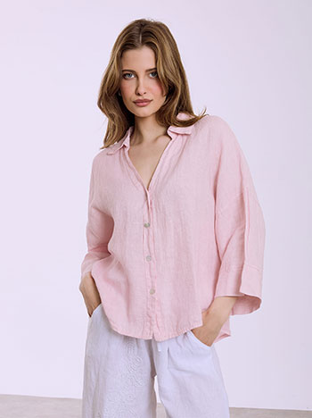 Πουκάμισο λινό ασύμμετρο SQ7945.3593+5