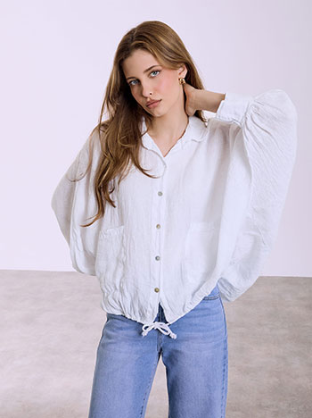 Τζάκετ λινό ασύμμετρο SQ7945.6156+1