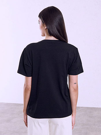 T-shirt με κρεμαστά κοχύλια και πέρλες SQ7948.4529+2