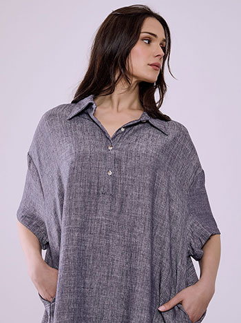 Φόρεμα oversized με λινό SQ7948.8121+4 φωτογραφία