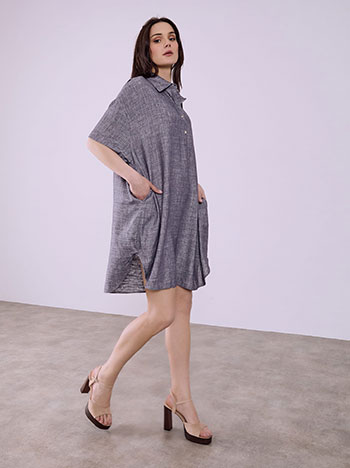 Φόρεμα oversized με λινό SQ7948.8121+4 φωτογραφία
