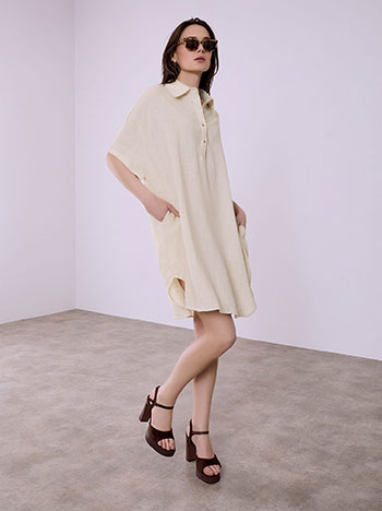 Φόρεμα oversized με λινό SQ7948.8121+3 φωτογραφία