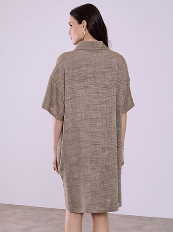 Celestino Φόρεμα Oversized με Λινό Sq7948 8121+2 Φορέματα Mini Γυναικεία Ρούχα Μόδα