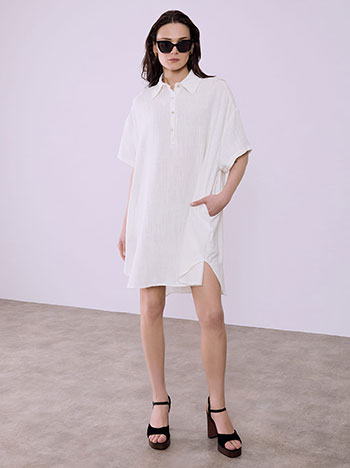 Φόρεμα oversized με λινό SQ7948.8121+1 φωτογραφία