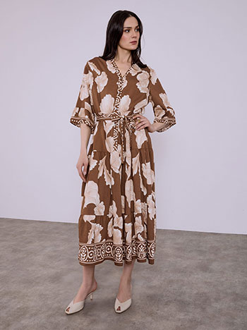 Φόρεμα με τρία τέταρτα μανίκι SQ7948.8213+1