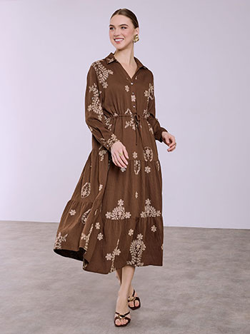 Celestino Φόρεμα μάξι με μεταλλιζέ κεντήματα SQ7948.8279+2