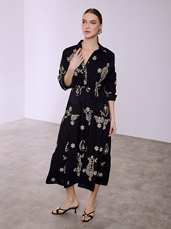 Celestino Φόρεμα μάξι με μεταλλιζέ κεντήματα SQ7948.8279+3