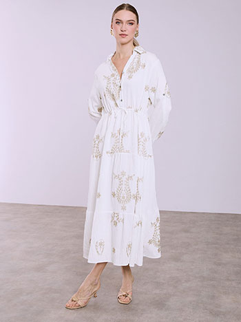 Celestino Φόρεμα μάξι με μεταλλιζέ κεντήματα SQ7948.8279+1