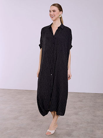 Σεμιζιέ φόρεμα ριγέ oversized SQ7948.8293+1