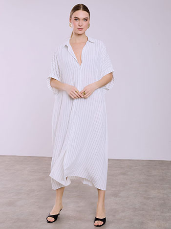 Celestino Σεμιζιέ φόρεμα ριγέ oversized SQ7948.8293+3