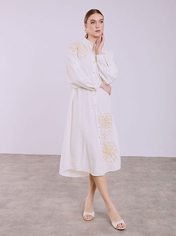 Σεμιζιέ φόρεμα με ανάγλυφα λουλούδια SQ7948.8956+2