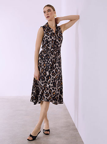 Σεμιζιέ φόρεμα λεοπάρ SQ7949.8201+1