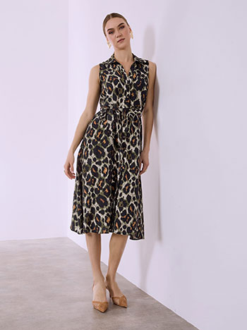 Σεμιζιέ φόρεμα λεοπάρ SQ7949.8201+3