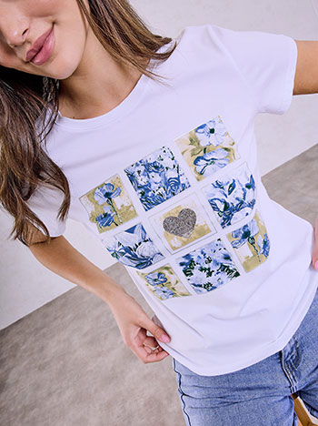 Celestino T-Shirt με Τύπωμα Sq7958 4359+2 Μπλούζες T-Shirts Γυναικεία Ρούχα Μόδα