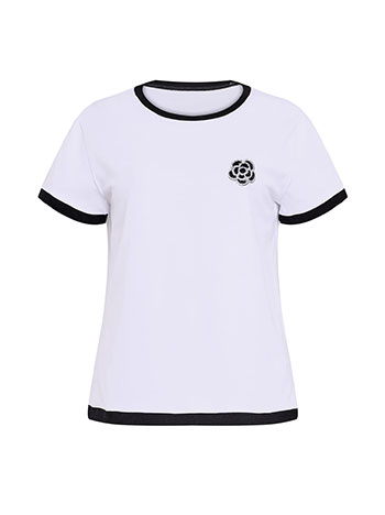 T-shirt με λουλούδι απο strass SQ7958.4715+1