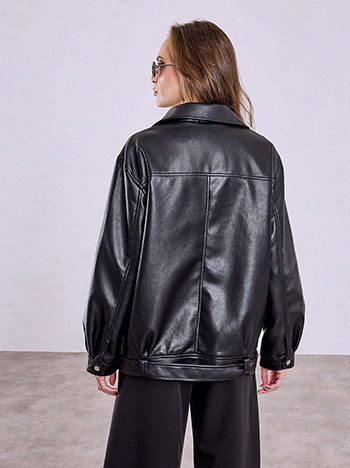 Celestino Μπουφάν Biker Δερματίνης Sq7982 6042+1 Πανωφόρια Γυναικεία Ρούχα Μόδα