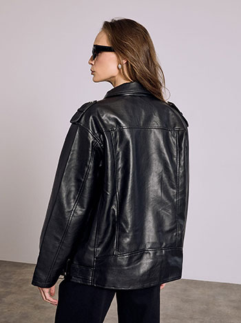 Celestino Μπουφάν Biker Δερματίνης Sq7982 6043+1 Πανωφόρια Γυναικεία Ρούχα Μόδα