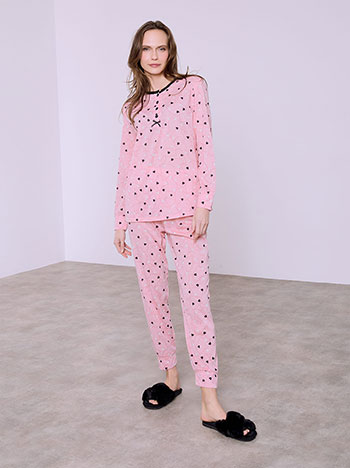 Σετ πιτζάμας εμπριμέ με καρδιές SQ7983.0279+1