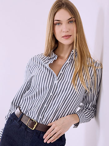 Πουκάμισο από βαμβάκι με ρίγες SQ7999.3632+2