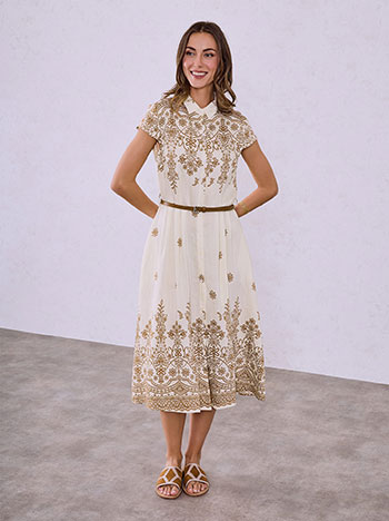 Σεμιζιέ φόρεμα με πιέτες SQ7999.8703+1