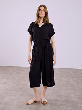 Ζιπ κιλότ μονόχρωμη από βισκόζη SQ8011.1060+1