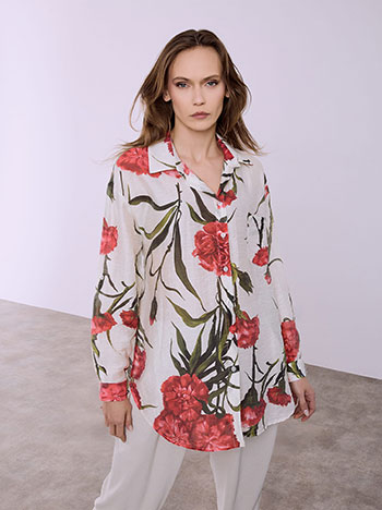 Πουκαμίσα φλοράλ με τσέπη SQ8011.3997+2