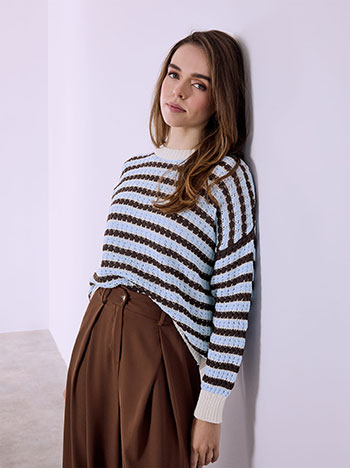 Πουλόβερ πλεκτό με ρίγες SQ8011.4110+1