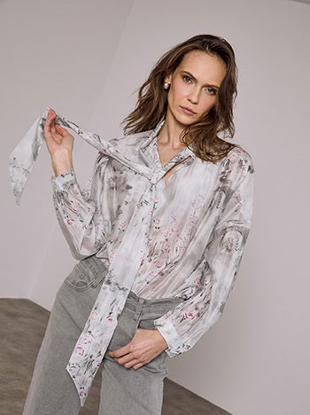 Μπλούζα εμπριμέ ημιδιάφανη SQ8011.4530+2