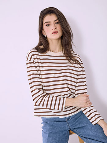 Μπλούζα ριγέ με βαμβάκι SQ8011.4709+1