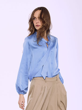 Μπλούζα σατέν με δέσιμο SQ8011.4863+8