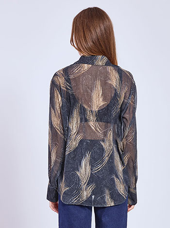 Πουκάμισο εμπριμέ ημιδιάφανο SQ874.3063+2 φωτογραφία