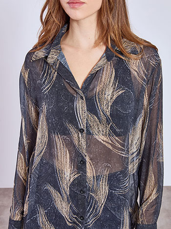 Πουκάμισο εμπριμέ ημιδιάφανο SQ874.3063+2 φωτογραφία