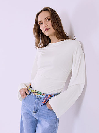 Μπλούζα με σούρες στο πλάι SQ874.4081+1