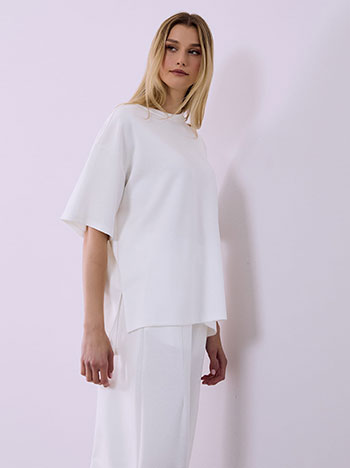 Μπλούζα oversized με ανοίγματα στο πλάι SQ874.4751+3