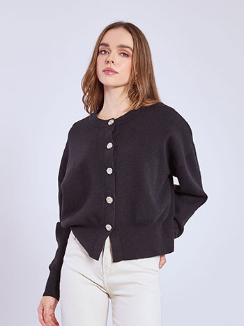 Ζακέτα πλεκτή με μεταλλικά κουμπιά SQ874.5279+1