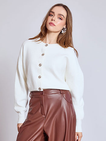 Ζακέτα πλεκτή με μεταλλικά κουμπιά SQ874.5279+3