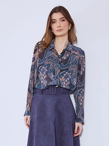 Πουκάμισο ημιδιάφανο με λαχούρια SQ9420.3504+2